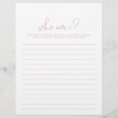 Iバラ金ゴールドスクリプトブライダルシャワーゲーム (正面)