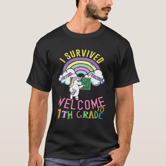 Iバ生き延びリアの第教え7級ユニコーンバック Tシャツ (正面)