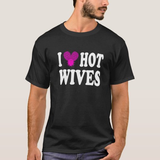 Iパイナップル熱い妻Iハートスインガー Tシャツ (正面)