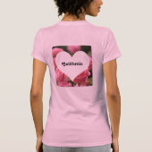 Iパサデナカリフォルニアのピンクのバラの私のハートを残しました Tシャツ (裏面)