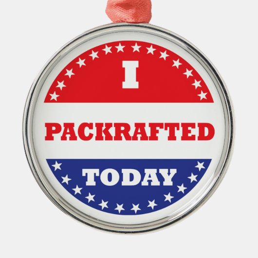 Iパックラフト今日 メタルオーナメント (正面)