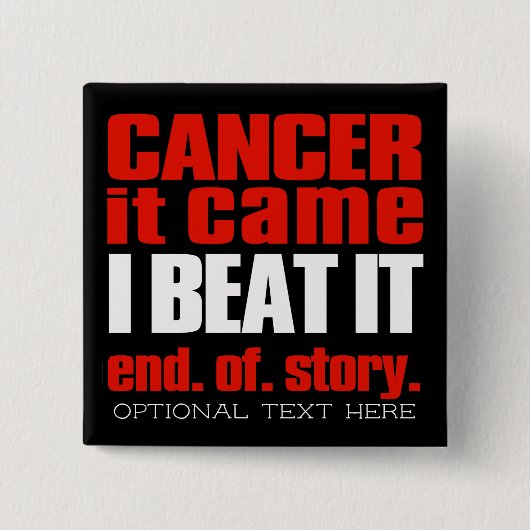 Iビートがん無しがん克服者 缶バッジ (正面)