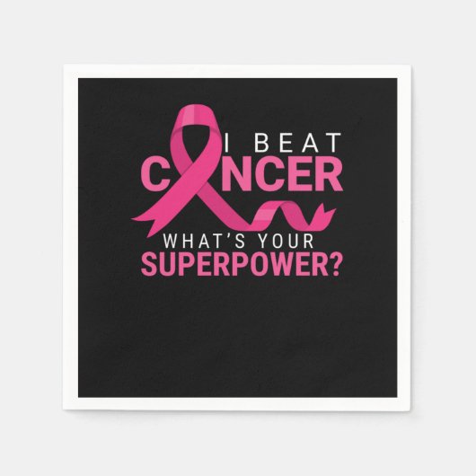 IビートがんWhats Your Superpower認識度Surv スタンダードカクテルナプキン (正面)