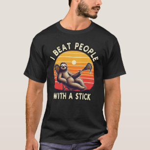 Iビートスティックのラクロスのスロッおもしろいトの人々 Tシャツ