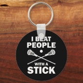 Iビートスティックラクロス選手とおもしろい人々 キーホルダー (正面)