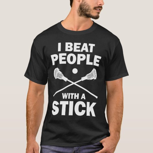Iビートスティックラクロス選手 Tシャツ (正面)