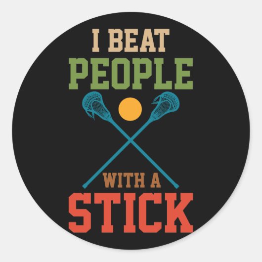 Iビートステッキラクロス選手ヴィンテージ ラウンドシール (正面)