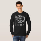 Iビートステッキラクロス選手1と人々 Tシャツ (正面フル)