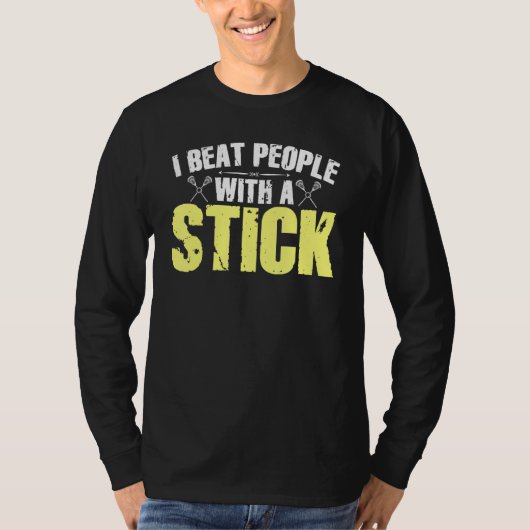 Iビートステッキ付き人ラクロス1 Tシャツ (正面)