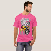 Iビート人と棒のビリヤード8ボール Tシャツ (正面フル)