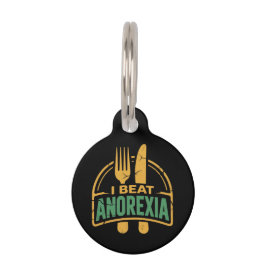 Iビート拒食症認識度おもしろいデザイン ペット　ネームタグ