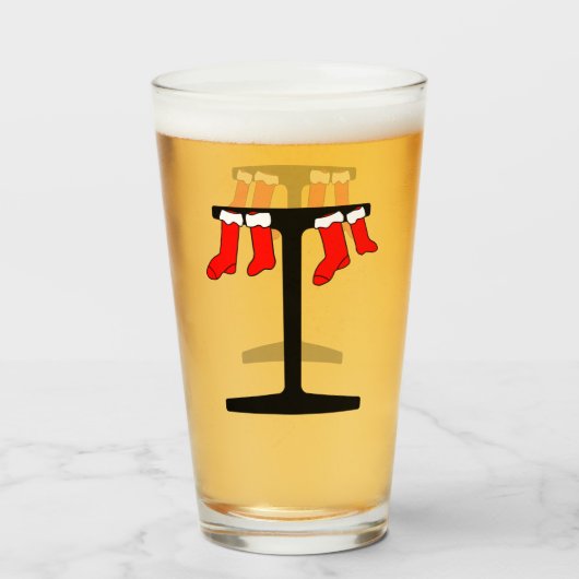 Iビームクリスマスストッキング タンブラーグラス (ドリンク正面)