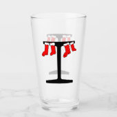 Iビームクリスマスストッキング タンブラーグラス (正面)