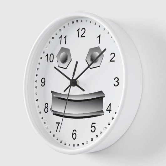 Iビーム顔 壁時計 (傾斜)