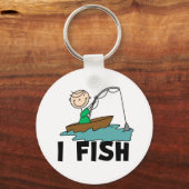 Iフィッシュボートに乗った少年 キーホルダー (正面)