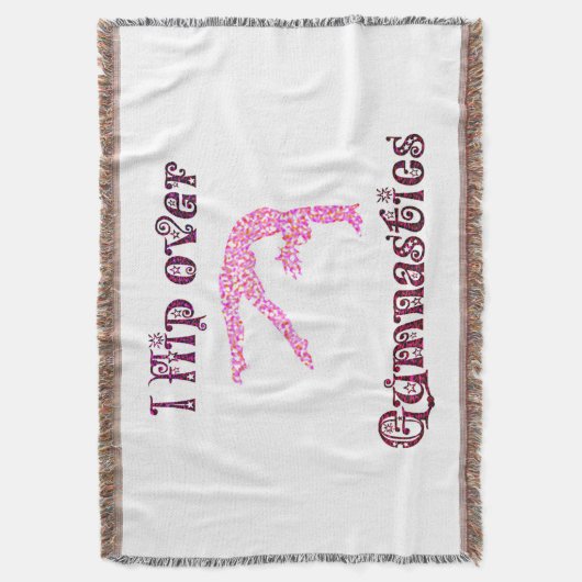 Iフリップ体操ファンシーフォントブランケット スローブランケット (正面縦)