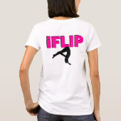 Iフリップ女の子のフード付きスウェットシャツ Tシャツ (裏面)