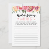 IブライダルシャワーまたはHenパーティーゲームカード 招待状 (正面)