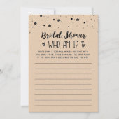 IブライダルシャワーまたはHenパーティーゲームカード 招待状 (正面)