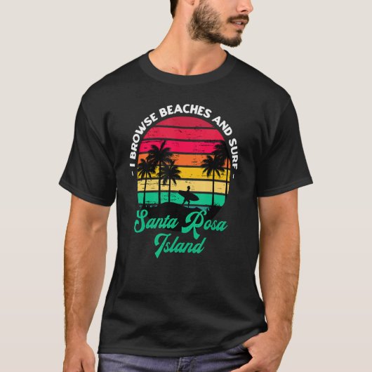 Iブラウズビーチ&サーフサンタローザアイランドサーフィン Tシャツ (正面)