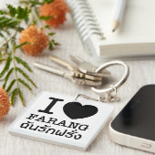 Iブラックハート(ラブ)ファラン キーホルダー (正面右)