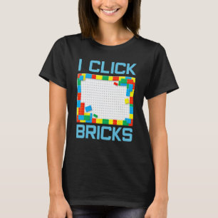 Iブリックリックククリエイティブ建物ブロックセットマスター Tシャツ
