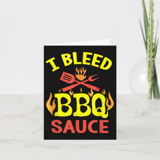 Iブリードバーベキューソース – おもしろい Bbq Master Grilling カード (正面)