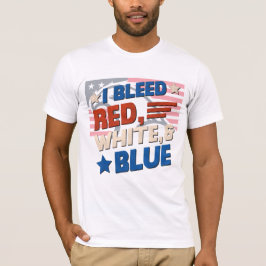 Iブリードレッド、ホワイト、ブルー – Patriotic USA Tee Tシャツ