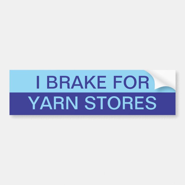 Iブレーキ用の糸が青く蓄えられる バンパーステッカー (正面)