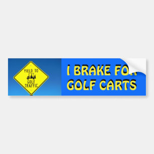 Iブレーキ用ゴルフカート用イエローフォント バンパーステッカー