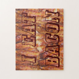 Iベーコ食べン文字背景 ジグソーパズル