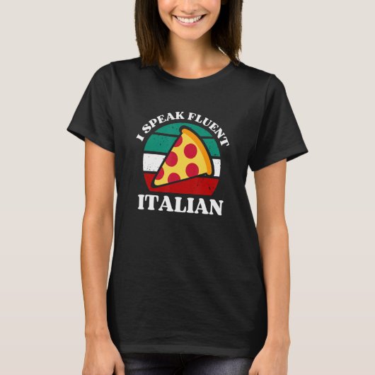 Iペス話ペルイタリアンおもしろい諺イタリア引用文 Tシャツ (正面)