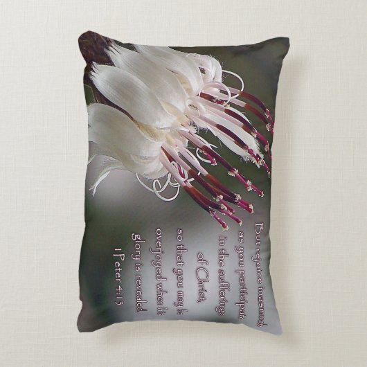 Iペテロ4:13感動的フローラ アクセントクッション (裏面(縦))