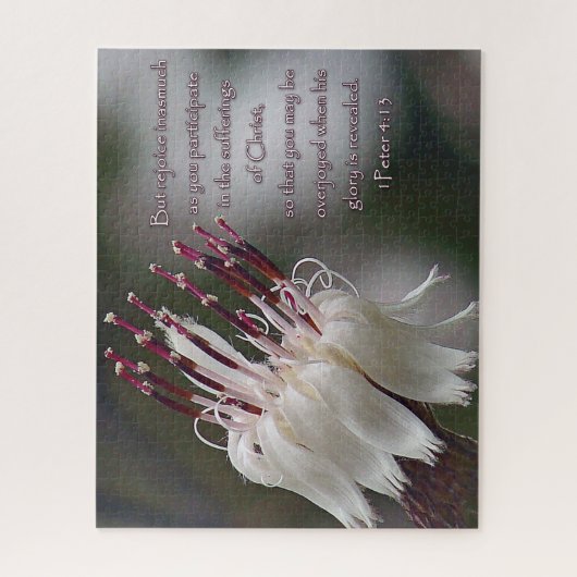 Iペテロ4:13感動的フローラ ジグソーパズル (縦)