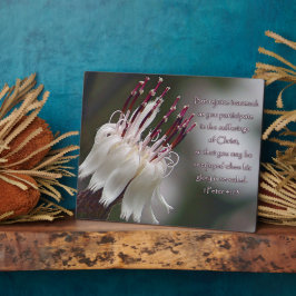 Iペテロ4:13感動的フローラ フォトプラーク