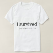 Iホーム生き延びアップウィーク Tシャツ (デザイン正面)