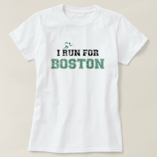 Iボストンワイシャツのために走られて(動揺してな) Tシャツ (デザイン正面)