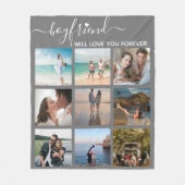 Iボーイフレンドが好きになるフォトコラージュ フリースブランケット (正面)