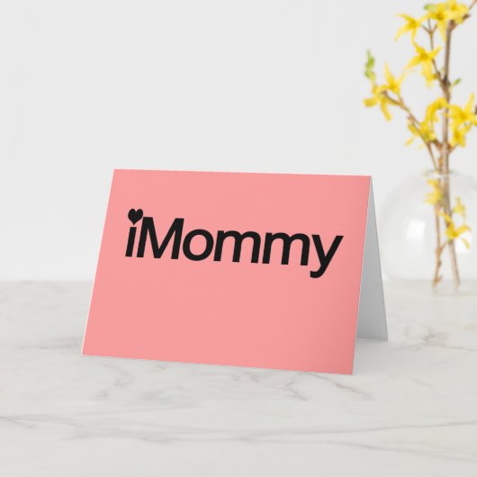 Iママ、かわいいお母さんたちの日の贈り物 カード (黄色い花)