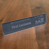 Iメイク魔法名前をカスタムするプレート デスクネームプレート (側面)