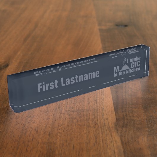 Iメイク魔法名前をカスタムするプレート デスクネームプレート (側面)