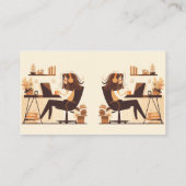 Iモダン Girl Working 名刺 (裏面)