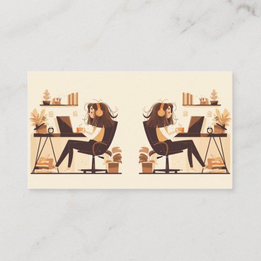 Iモダン Girl Working 名刺 (裏面)