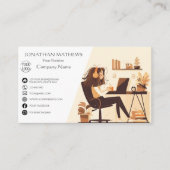 Iモダン Girl Working 名刺 (正面)