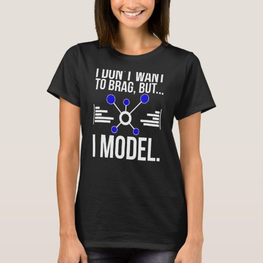Iモデルデータサイエンティストデータサイエンス Tシャツ (正面)