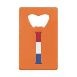 IモノグラムはNLDフラグ上またはbocntにオーバーレイ クレジットカード栓抜き