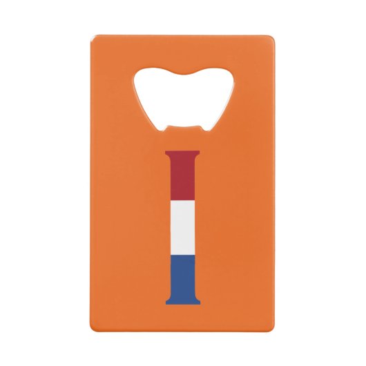 IモノグラムはNLDフラグ上またはbocntにオーバーレイ クレジットカード栓抜き (正面)