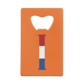 IモノグラムはNLDフラグ上またはbocntにオーバーレイ クレジットカード栓抜き (裏面)