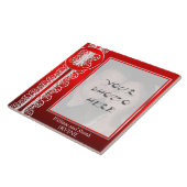 Iモノグラム「赤の白いレース」と写真 – タイル (側面)