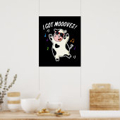 Iモーフ得踊りおもしろいカウプンダークBG ポスター (キッチン)